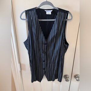Pinstriped Vintage Ship N Shore Vest Size 16